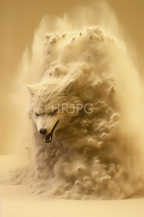 fantasy creature design smoke veils wolfs powerful textured fur