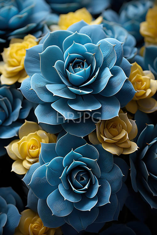 succulent arrangement showcases densely packed leaves in razorsharp relief amidst golden accents