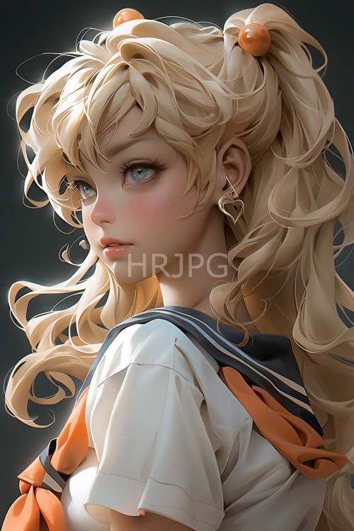 amber eyed sailor girl poses with artistic sophistication in gentle morning light