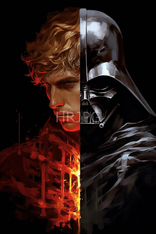 High Resolution: Duality of Industrial Light and Shadow Star Wars Icon Mashup download. | HRJPG.com