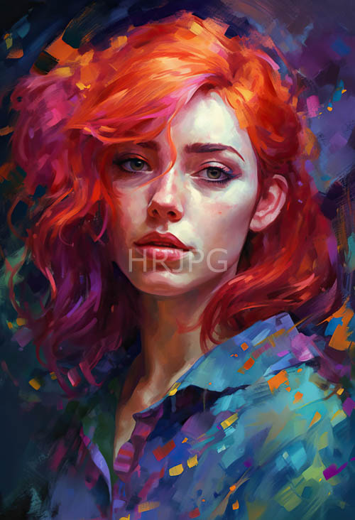 High Resolution: Green eyes reflect soft violet and orange hues in quiet study download. | HRJPG.com