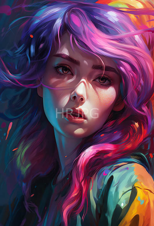 fragile faces interwoven with ethereal hues of blended light within deep muted settings