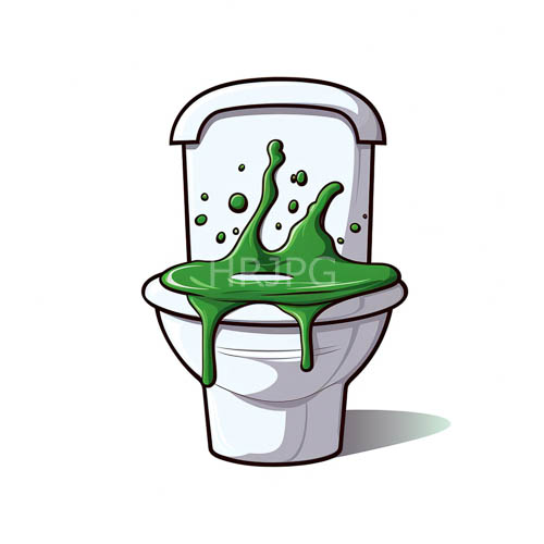 porcelain surfaces overwhelmed by viscous slime cascades down toilets curved contours
