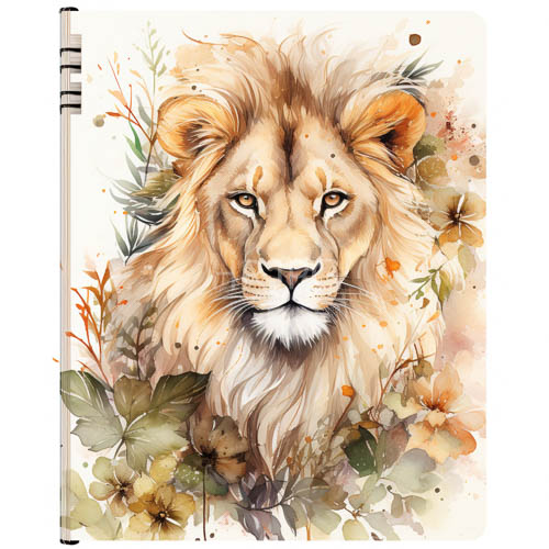 feline elegance amidst watercolor petals in a sunsetlit artistic botanical