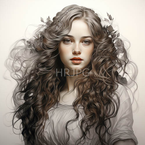 woodland beauty with sunkissed complexion and coralhued lips amidst verdant foliage
