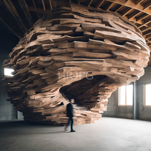 High Resolution: Geological Forms Unfold Amidst Shadows and Light in Architectural Marvel download. | HRJPG.com