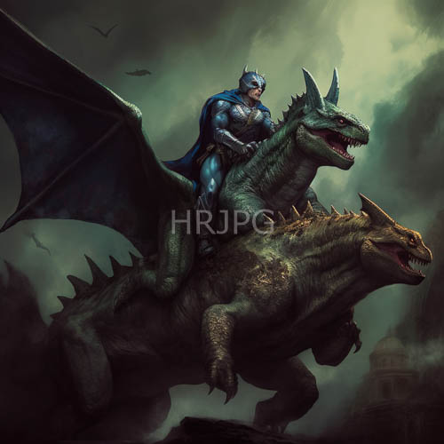 High Resolution: Sovereign Dragons Soar Majestically Alongside Azure Counterparts Through Stormy Skies download. | HRJPG.com