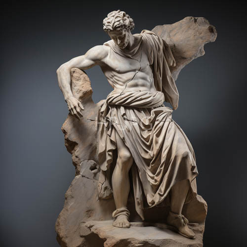 classical perfection in timeless elegance seminude male figure in marble