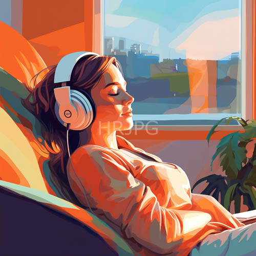 headphones fit women sitting in sunlit apartment rooms