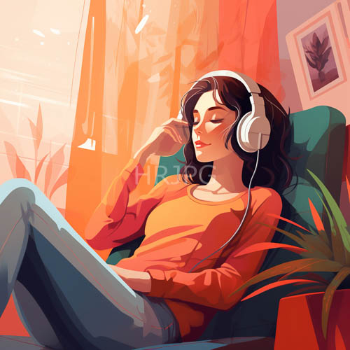 contemporary asian woman relaxes in tranquil sanctuary with afternoon filtered light
