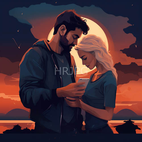 fingers intertwined against serene sunset sky amidst tranquil orange hues and fading light