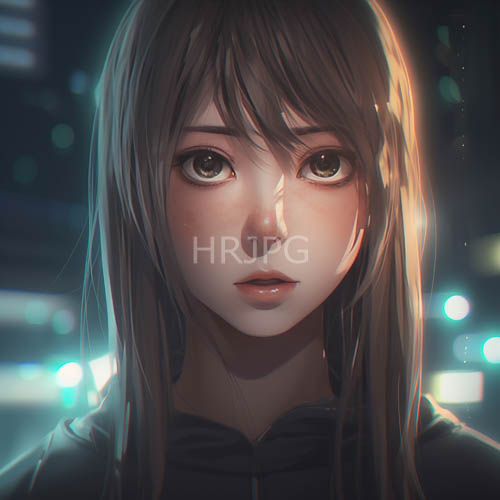 of a young woman with brown eyes and hair