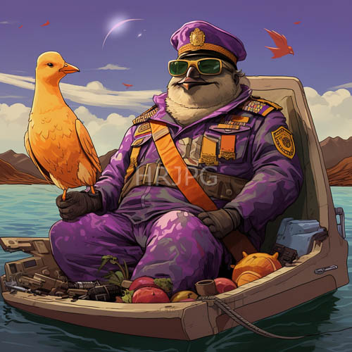 High Resolution: Bear characters in purple uniforms ride wooden boats download. | HRJPG.com
