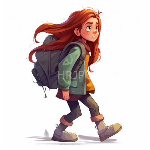 High Resolution: Red locks cascade down a young womans back in a minimalist layout download. | HRJPG.com