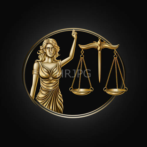 draped figure embodies balance within circular frame on dramatic backdrop