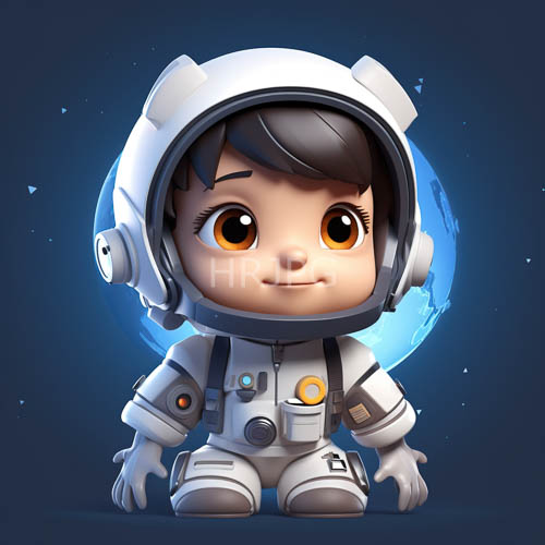 High Resolution: Childs Spacesuit Glistens with Ethereal Light Amidst Cosmic Blackness and Glowing Planet download. | HRJPG.com