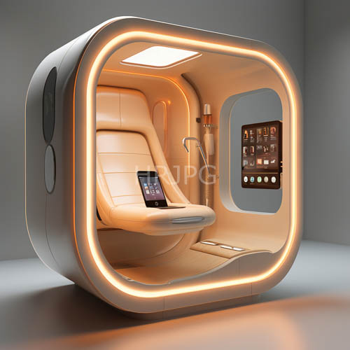 kaleidoscopic screen arrays cast colorful ambient light in dark interiors