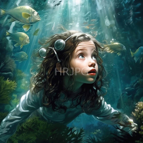 High Resolution: Underwater Encounter with Turbulent Ocean Currents and Reef Life Abounds download. | HRJPG.com