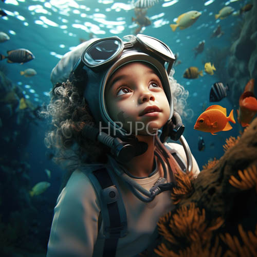 High Resolution: Submerged Form Amidst Labyrinthine Coral Reefs in Turquoise Ocean Currents download. | HRJPG.com