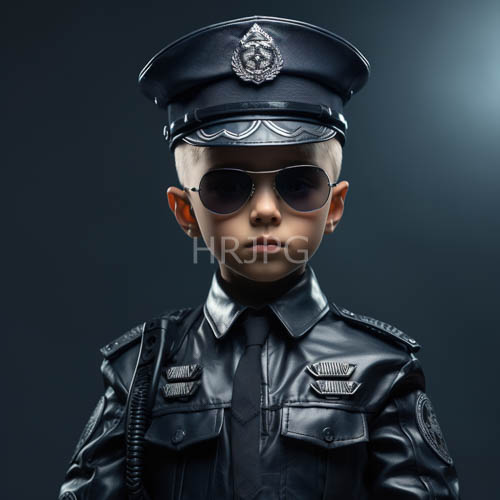 spiky hair and aviator sunglasses style boys on gray