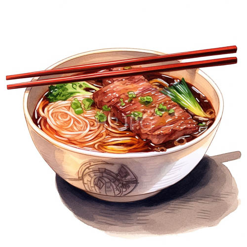 High Resolution: Ceramic Bowl Cradles Steaming Ramen in Morning Dining Setting with Gentle Light download. | HRJPG.com