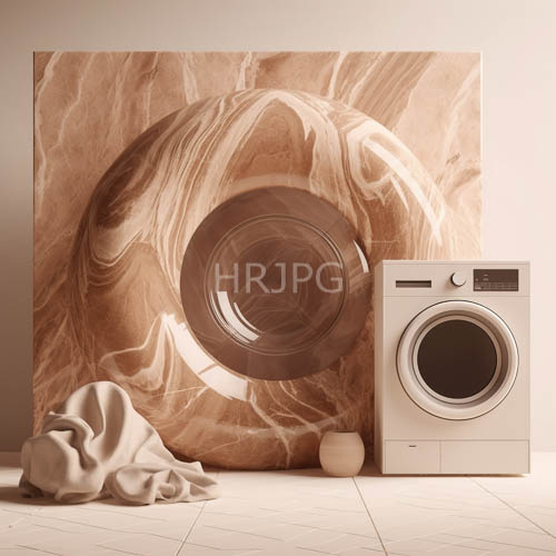 industrial laundry room with geometric patterns and cuttingedge machines