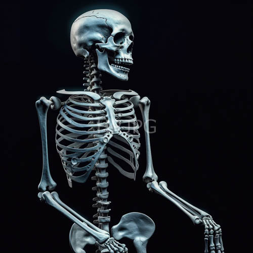 High Resolution: Skeletal Latticework Arches Outward from the Spine in a Complex Matrix of Interlocking Bones download. | HRJPG.com
