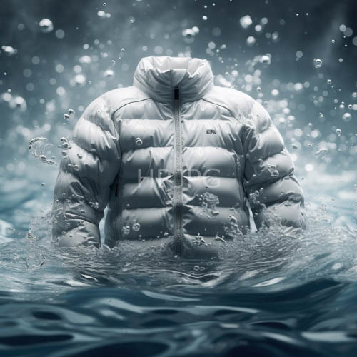 frozen figure struggles to maintain balance on icy surface amidst ripples and bubbles