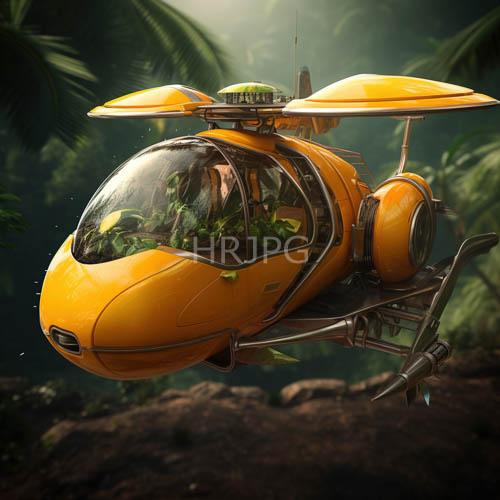 jungle aircraft hovering above treetops amidst intricate dappled shadows and verdant foliage