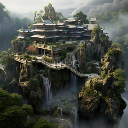 castle facades showcase carved wooden balconies and greenery