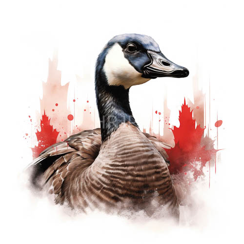 High Resolution: Canada Goose Plumage Interplay Morning Light Forest Setting download. | HRJPG.com