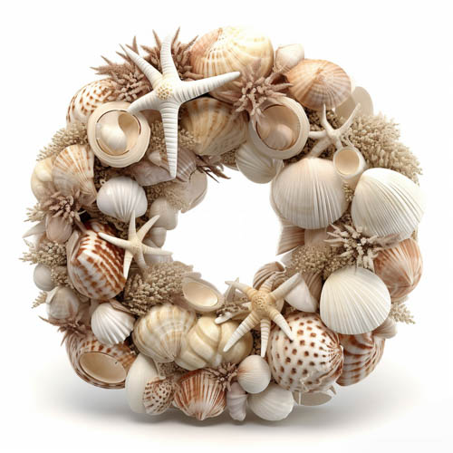 marine life intricacy ocean backdrop seashell variability sunlit complexity