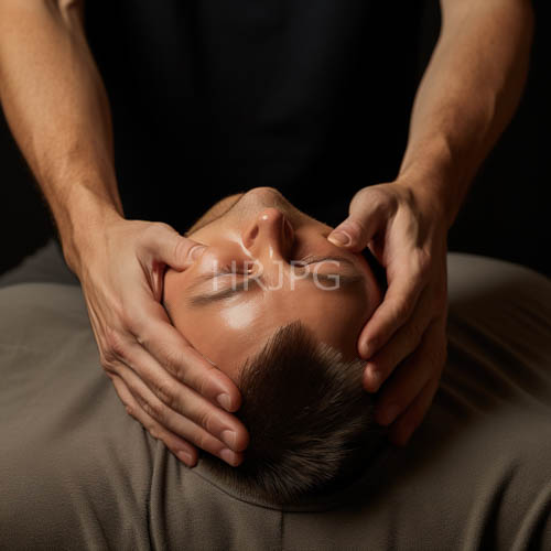 skilled fingers ease tension beneath muscles as hands apply pressure in muted glow