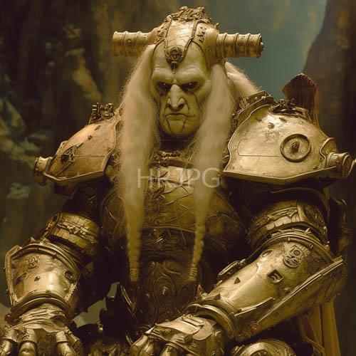 demon warriors stand amidst orangehued mistshrouded forest twisted tree trunks and eerie runes