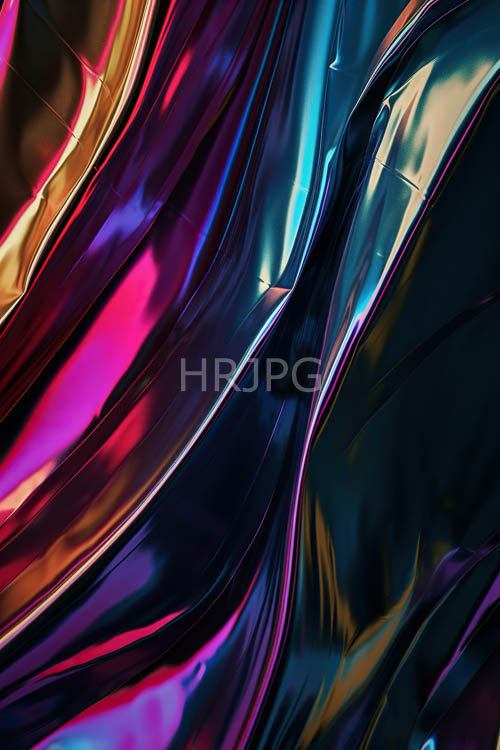 swirling colors of molten glass merge in realistic scenic display of iridescent hues