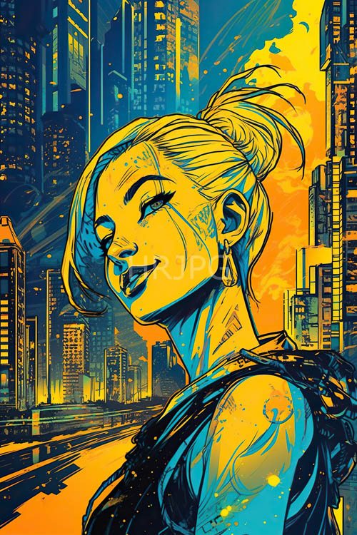 pinkerorange hues dissolve into deep purples and blues on city steel and glass surfaces