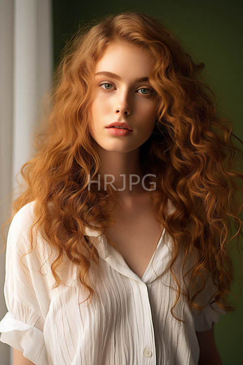 illuminated contours of a young woman in a dimly lit room with rich textures