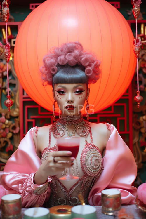 silken embroidery unfolds on traditional chinese attire in muted morning light