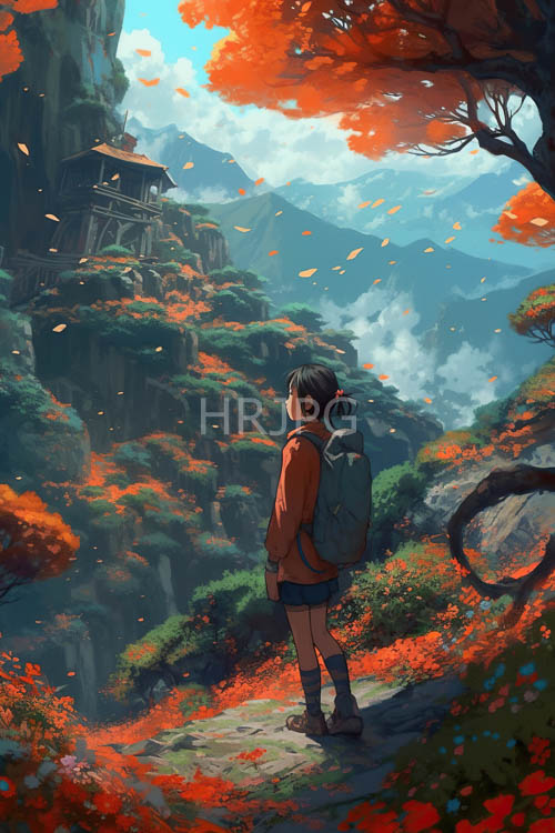 High Resolution: Autumnal Cliffs and Foliage Against Weathered Rock Faces Amid Crisp Air download. | HRJPG.com