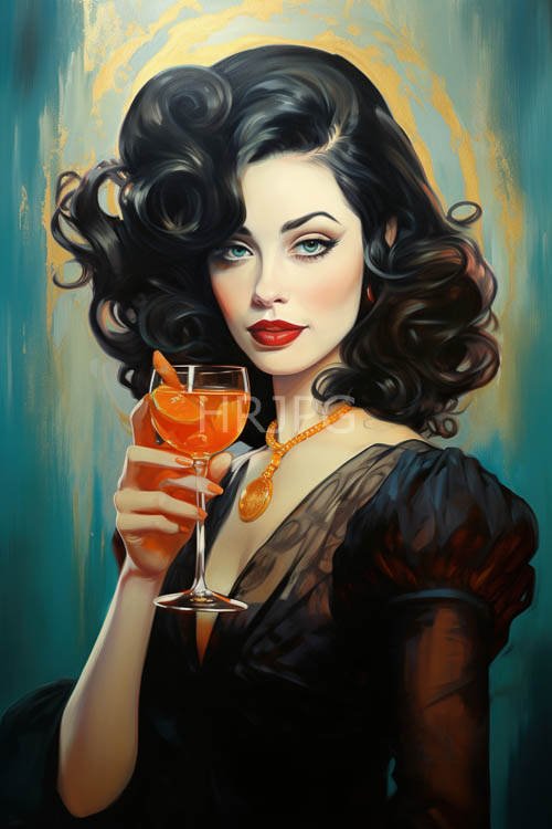 citrus studio lighting warms vintage hair curls and eyes