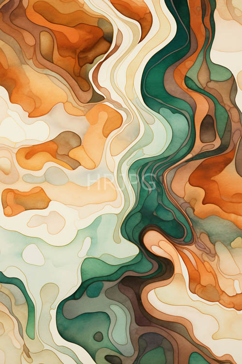 High Resolution: Emergent Patterns Unfold Across Kaleidoscopic Realistic Scenery of Marbled Textures download. | HRJPG.com