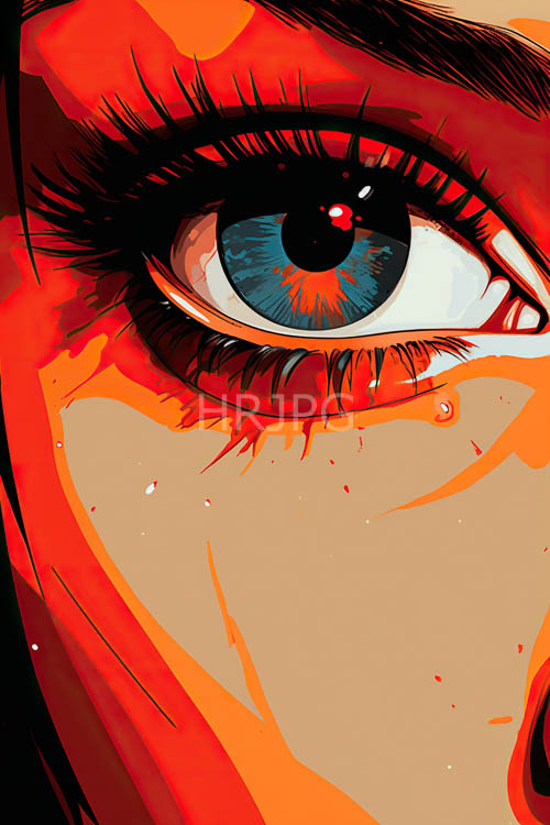 High Resolution: Scarlet Dominance in Iris Patterns Gradating to Burnt Orange download. | HRJPG.com