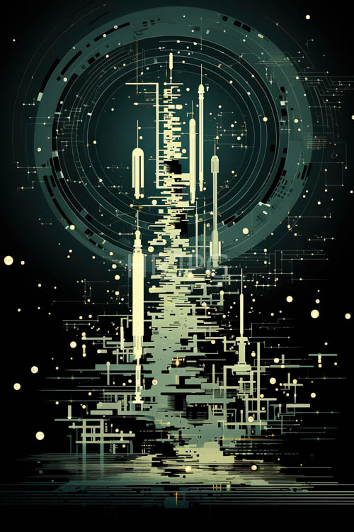 geometric landscape designs feature pale yellow vertical lines