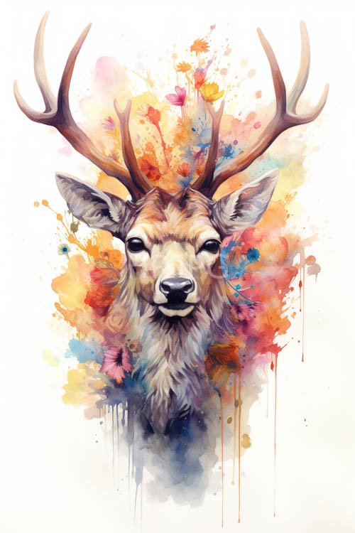 deer fur displays swirling color patterns in landscapes