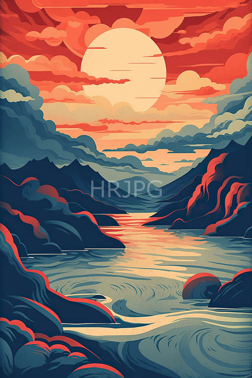 peaks stretching towards skyline cirrus clouds bleeding into rose and amethyst hues ancient boulders standing