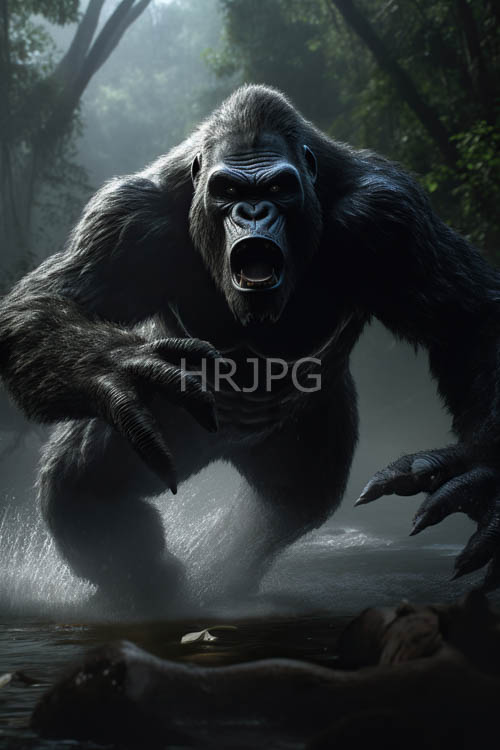 gorillas form erupts from forest floors decaying canopy