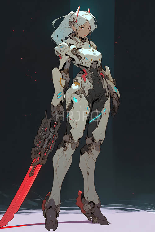 cyborg warriors glowing glimmer amidst futuristic shadows and beige armored splendor