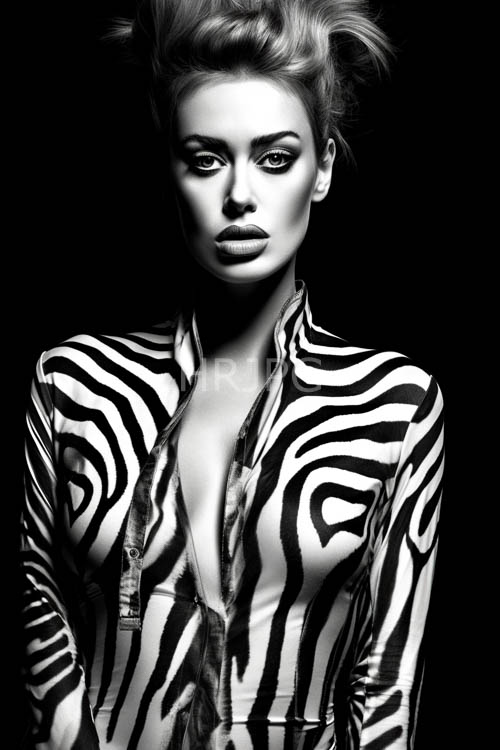 angular features evoke mysterious air of ravenhaired woman in dramatic setting