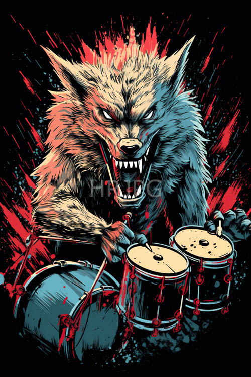 werewolfs turbulent emotions erupt in a riot of color and light
