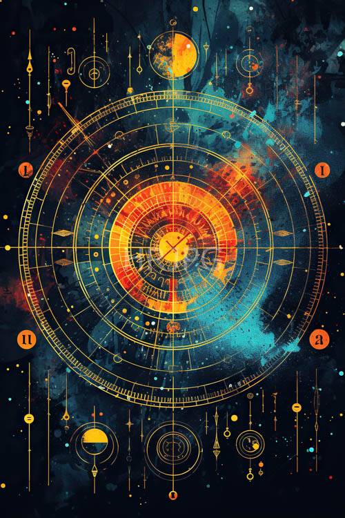 mystical nebulae swirls dance across inky realistic scenery with orangered nebulae clouds